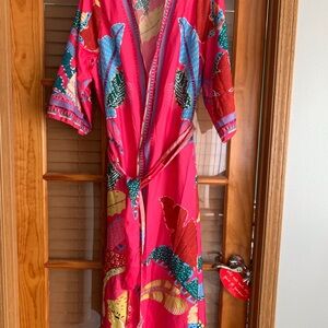 Vibrant Multicolor Kimono Robe NWOT (ankle length)